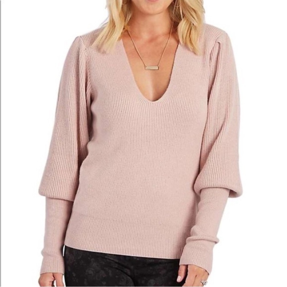 Women's Pink V-Neck Sweater Free People